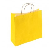 Пакет крафт "Радуга" желтый 32см х 32см