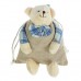 Подарочная сумочка "Мишутка" с бантиком, цвет голубой 10см × 18см