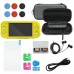 Набор аксессуаров для Nintendo Switch Lite 12 в 1 (Желтый силиконовый чехол)