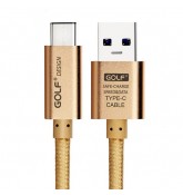 Type-C кабель Golf Quick Charge Gold ультрапрочный