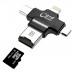 Card Reader iDragon R005 4 в 1 (lightning, type-c, micro USB)