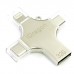 Флешка USB Flash Drive iDragon на 32 Gb 4 в 1 (lightning, type-c, micro USB)