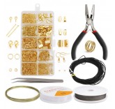 Набор для создания и ремонта сережек, кулонов TDC "Earrings Diy", цвет золото