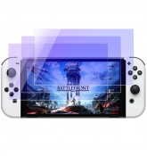Защитное стекло для Nintendo Switch OLED BlackMix 9H 2.5D, фиолетовое 