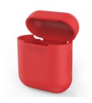 Силиконовый чехол для наушников Apple AirPods (Красный)