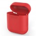 Силиконовый чехол для наушников Apple AirPods (Красный)