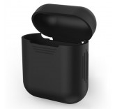Силиконовый чехол для наушников Apple AirPods (Черный)
