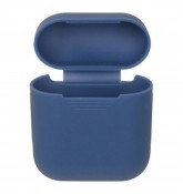 Силиконовый чехол для наушников Apple AirPods (Синий)