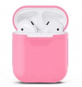 Силиконовый чехол для наушников Apple AirPods (Светло-розовый)