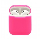 Силиконовый чехол для наушников Apple AirPods (Розовый)