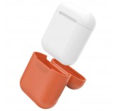 Силиконовый чехол для наушников Apple AirPods (Оранжевый)