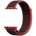 Нейлоновый ремешок Sport Loop Red Black для часов Apple Watch 38mm