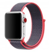 Нейлоновый ремешок Sport Loop Red Black для часов Apple Watch 38mm