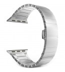 Блочный браслет Link Bracelet Silver скрытая застежка для часов Apple Watch 38mm