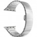 Блочный браслет Link Bracelet Silver скрытая застежка для часов Apple Watch 42mm