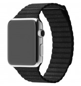 Кожаный ремешок Leather Loop Charcoal Gray для часов Apple Watch 38mm