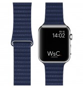 Кожаный ремешок Leather Loop Midnight Blue для часов Apple Watch 42mm