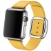 Кожаный ремешок Leather Modern Buckle Yellow для часов Apple Watch 38mm