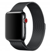 Ремешок Миланский сетчатый браслет Milanese Loop Black для часов Apple Watch 42mm