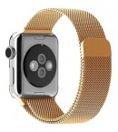 Ремешок Миланский сетчатый браслет Milanese Loop Gold для часов Apple Watch 38mm
