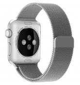 Ремешок Миланский сетчатый браслет Milanese Loop Silver для часов Apple Watch 38mm