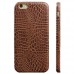 Чехол бампер для iPhone 6 под кожу крокодила (светло-коричневый)