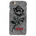 Чехол бампер для iPhone 6 Plus Вышитые розы (светло-серый)