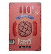 Винтажная металлическая вывеска для интерьера Home Comfort "Best barbecue"