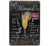 Винтажная металлическая вывеска для интерьера Home Comfort "Mimosa"