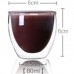 Чашка с двойным стеклом для холодных и горячих напитков 80 ml