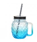 Кружка-банка  "Синий ананас" 550ml