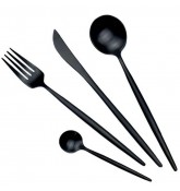 Набор столовых приборов Maison Maxx Stainless Steel Modern Flatware Set Black