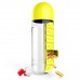 Бутылка с органайзером для таблеток PILL & VITAMIN ORGANIZER (Yellow)