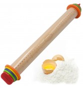 Деревянная скалка для теста с фиксатором толщины MaxxMalus "Rolling Pin"