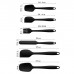 Набор силиконовых лопаток MaxxMalus "Приятного аппетита", цвет черный, 6 предметов