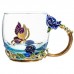 Чашка с ложкой MaxxMalus "Butterfly" объем 330 мл, цвет синий
