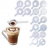 Набор из 16-ти трафаретов для кофе + ситечко MaxxMalus "Cappuccino Time"