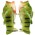 Тапочки шлепанцы в форме рыбы Fish Slippers Green