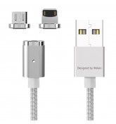 WSKEN X-Cable mini 2 магнитный кабель для зарядки iOS/Android устройств 2 в 1