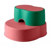 Детская подставка-ступенька с регулируемой высотой, цвет красно-зеленая