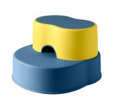 Детская подставка-ступенька с регулируемой высотой, цвет сине-желтая