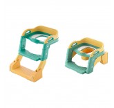 Детское сиденье-стульчик трансформер на унитаз со ступенькой "Трансформер", цвет жёлто-зеленый