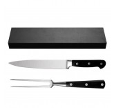 Набор MaxxMalus из 2 ножей и вилок для барбекю из нержавеющей стали, черный