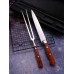 Набор MaxxMalus из 2 ножей и вилок для барбекю из нержавеющей стали, коричневый