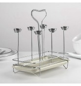 Сушилка для стаканов Home Comfort , 7 крючков, серый