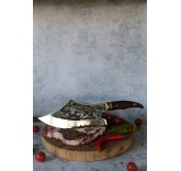Кухонный нож топорик для резки мяса MaxxMalus на подставке