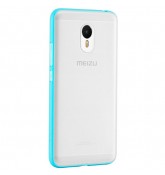 Оригинальный силиконовый чехол для Meizu M3 note с синей окантовкой