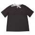Женская футболка с коротким рукавом (Бантик), чёрно-оливковый