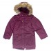 Куртка-парка с меховым воротником, цвет пурпурный "Закат"
