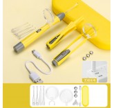 Многоразовый набор для безопасной профессиональной чистки ушей TDC, 12 предметов в кейсе, цвет желтый